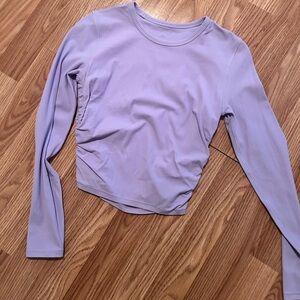 Lulu lemon All it takes long sleeve ribbed nulu lilac/purple color size 2